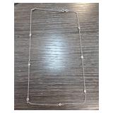 Sterling Silver Necklace with CZ Accents