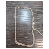 Sterling Silver Necklace Weighing 3.9g