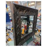 Wood-Framed Decorative Wall Mirror