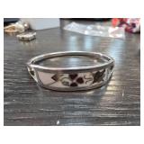 Sterling Silver Inlay Bracelet 12.2g