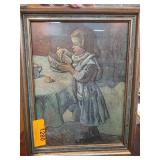 Framed Print of Girl with Bowl by Picasso