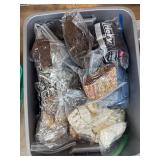 Bin of Assorted Yarn and Craft Supplies