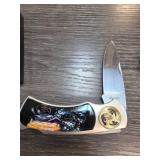 Decorative Folding Knife With Motorcycle Design