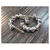 14K Gold 2.7g Diamond Hoop Earrings