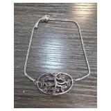 Silver-Toned Tree Motif Necklace