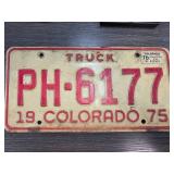 1975 Colorado Truck License Plate