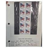 US Booklet Pane of Flag Stamps