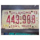 1973 Oklahoma Commercial Truck License Plate
