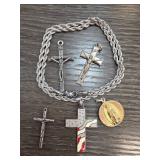 Religious Pendants and Chain