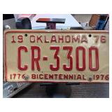 1976 Oklahoma Bicentennial License Plate