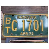 Kansas BT License Plate from April 1973