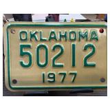 1977 Oklahoma License Plate