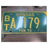 1973 Kansas License Plate