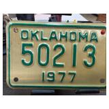 1977 Oklahoma License Plate