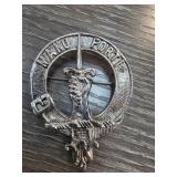 Manu Forti Clan Crest Brooch