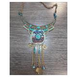 Boho-Style Multicolor Statement Necklace
