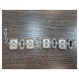 Brighton Link Bracelet with Floral Details