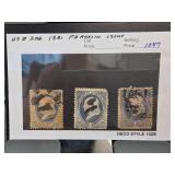 USA 206 1881 Franklin Issue Stamps