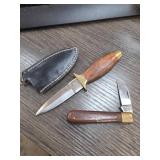 Wood-Handled Fixed Blade and Folding Knives