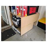 Wooden Shelving Unit on Casters