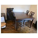 Wooden Dining Table with Four Chairs