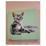 Geometric Style Cat Canvas Art
