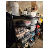 Storage Containers with Contents Household w Shelf