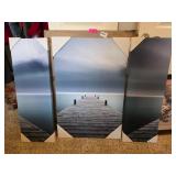 Three Pier Scene Canvas Panels