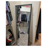 Full-Length Black-Framed Mirror With Stand