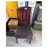 2 Wood Chairs with Padded Seats
