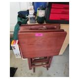 Wooden Folding Tray Tables with Stand