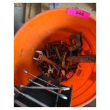 Bucket of Mixed Hand Tools and Accessories