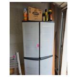 Plastic Storage Cabinet With Contents