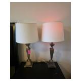 Silver-Tone Table Lamps
