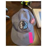 Gray Baseball Cap With Dr Pepper and Sports Logo