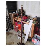 Wooden Coat Stand with Brass Accents