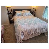 Queen Upholstered Bed Frame and Bedding Sets