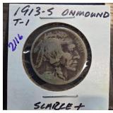1913-S Buffalo Nickel Type 1 On Mound