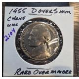 1955 D Over S Jefferson Nickel ' Choice UNC