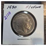 1930 Buffalo Nickel in Fine/Very Fine Condition