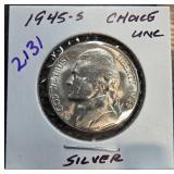 1945-S Jefferson Nickel Choice Uncirculated