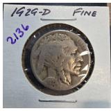 1929-D Buffalo Nickel in Fine Condition