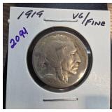 1919 Buffalo Nickel in Fine Condition