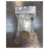 Bag of Mixed Coins in Assorted Designs
