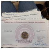 15 2008 Presidential $1 Coin Certificates