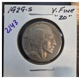 1929-S Buffalo Nickel in Very Fine Condition