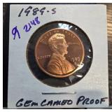 1989-S Lincoln Cent Gem Cameo Proof