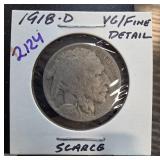 1918-D Buffalo Nickel ' VG/Fine Detail