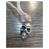 Stainless Steel Skull Pendant on Rope Cord