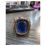 NOSA State Champions Ring with Blue Stone